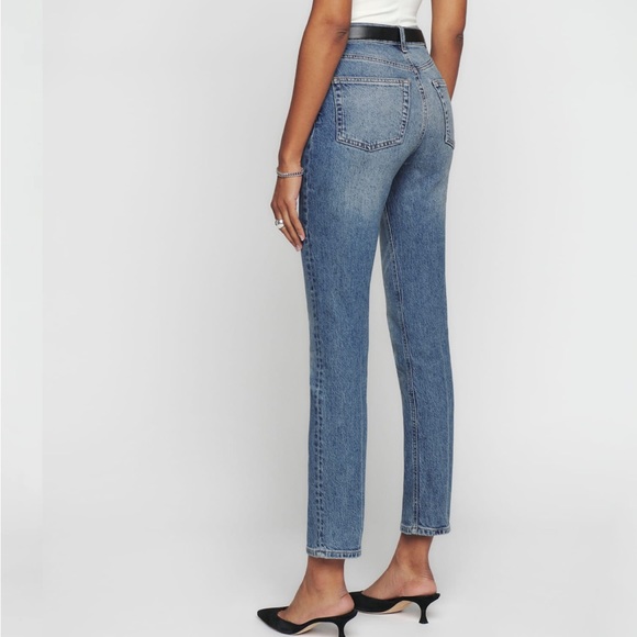 Reformation Liza Ultra High Rise Straight Jean in Malta - Size 25, NWT - Picture 2 of 6
